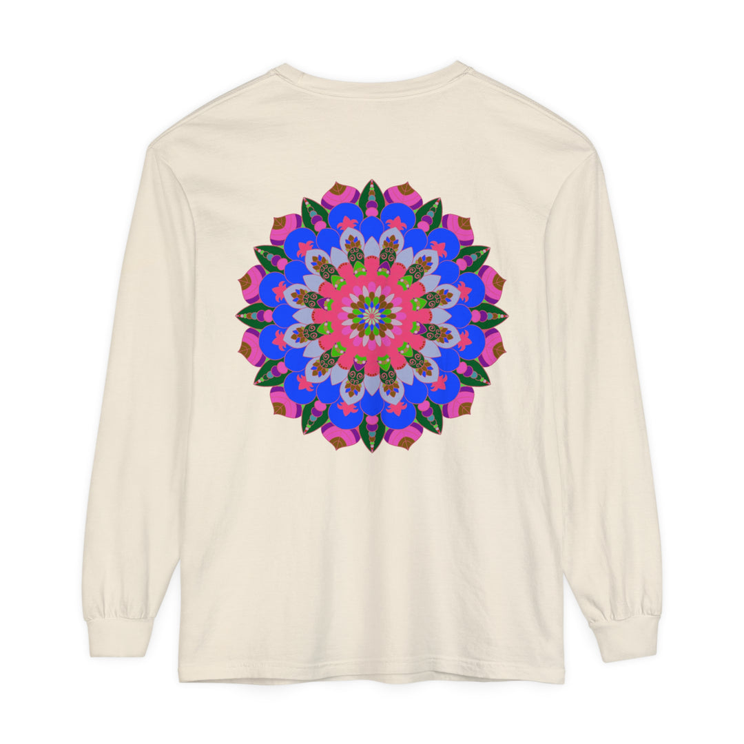 Colorful Mandala Long Sleeve T-Shirt with Eye-catching Art