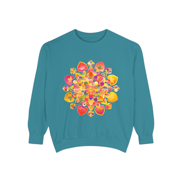 Vibrant Mandala Sweatshirt featuring intricate and colorful details for a bold and stylish look