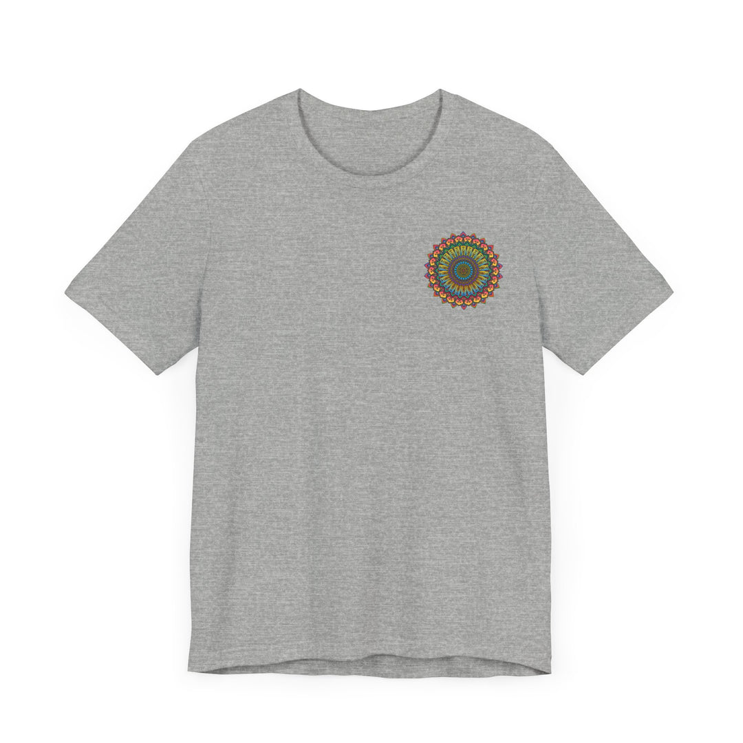 Vibrant Mandala Tee featuring a colorful and intricate design representing spiritual peace and harmony, perfect for bringing positivity and tranquility to your wardrobe