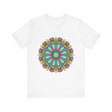 Colorful Mandala Peace T-Shirt - Spiritual Art: A vibrant, intricately designed t-shirt featuring a mandala pattern representing peace and spirituality