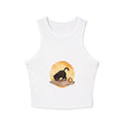 Women's Black Cat & Moon Racerback Tank Top with comfortable fit