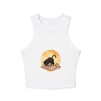 Women's Black Cat & Moon Racerback Tank Top with comfortable fit