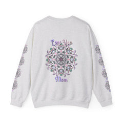 Cozy and stylish unisex crewneck sweatshirt with 'Love You Mom' design