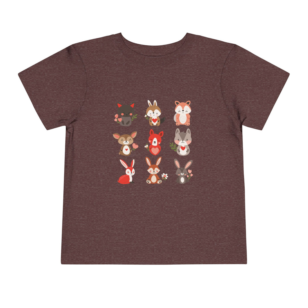 Animal Love Toddler Tee, Cute Cartoon Animals T-Shirt for Kids