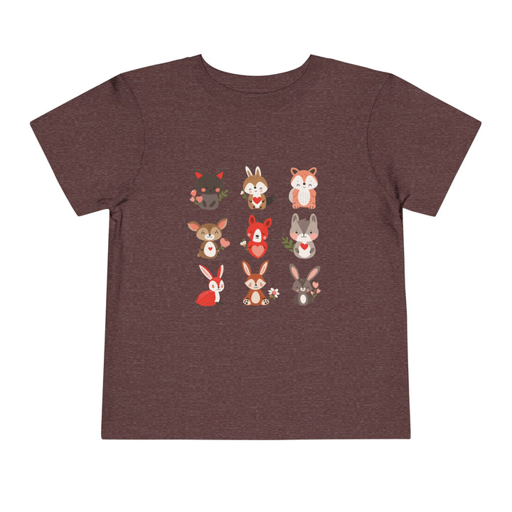 Animal Love Toddler Tee, Cute Cartoon Animals T-Shirt for Kids