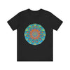 Vibrant and intricate Rainbow Mandala Tee showcasing colorful and detailed design