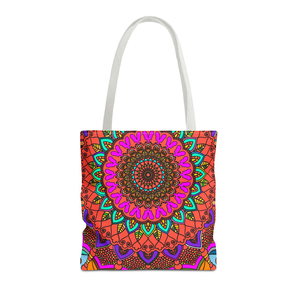 Colorful Mandala Tote Bag – Boho Psychedelic All-Over Print