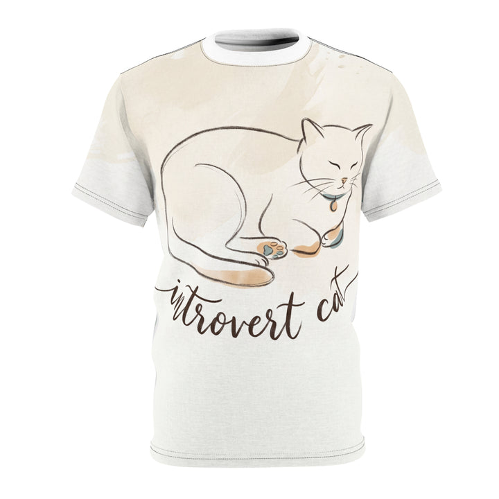 Introvert Cat Cozy Line Art