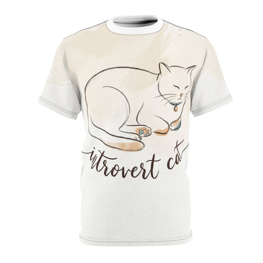Introvert Cat Cozy Line Art