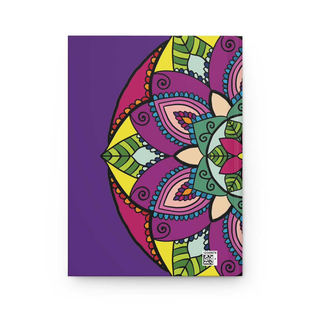 Inner Journey Mandala Hardcover Journal — Bright Mandala on Purple