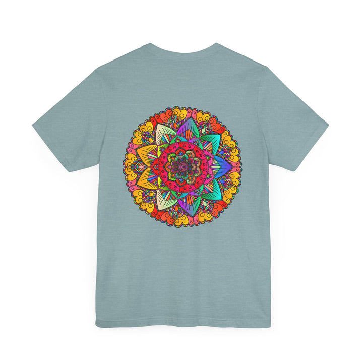 Colorful Mandala Peace & Harmony T-shirt featuring spiritual design in vibrant hues