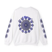 10th Anniversary Tin and Aluminum Love Unisex Sweatshirt - Silver and grey sweatshirt with metallic heart design, celebrating a decade of love and commitment