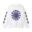 10th Anniversary Tin and Aluminum Love Unisex Sweatshirt - Silver and grey sweatshirt with metallic heart design, celebrating a decade of love and commitment