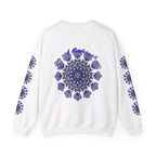 10th Anniversary Tin and Aluminum Love Unisex Sweatshirt - Silver and grey sweatshirt with metallic heart design, celebrating a decade of love and commitment