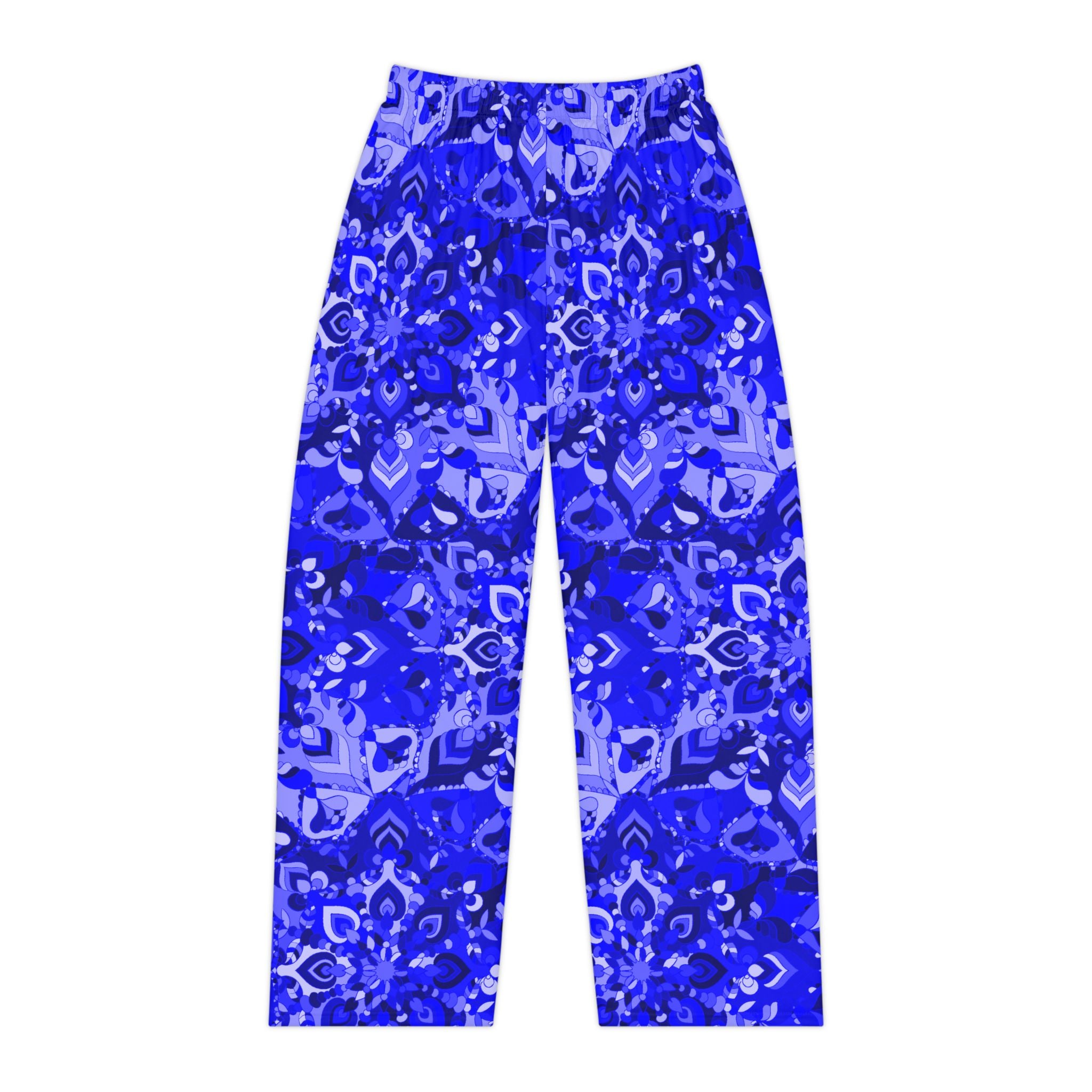 Blaue Mandala-Loungehose – Gemütlicher Damen-Pyjama zum Entspannen zu Hause