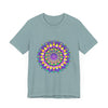 Vibrant Mandala Tee featuring intricate design and colors symbolizing peace and harmony, perfect for adding a touch of tranquility to your wardrobe