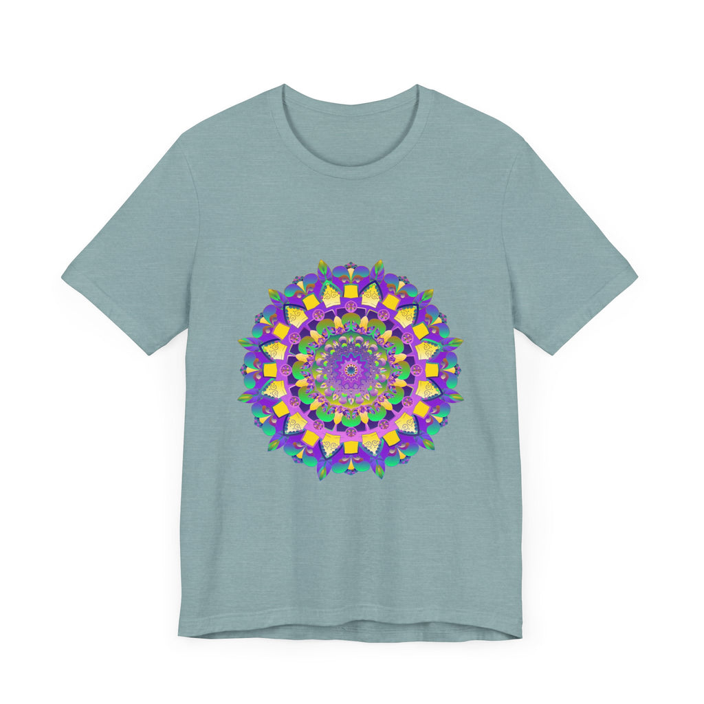 Vibrant Mandala Tee featuring intricate design and colors symbolizing peace and harmony, perfect for adding a touch of tranquility to your wardrobe