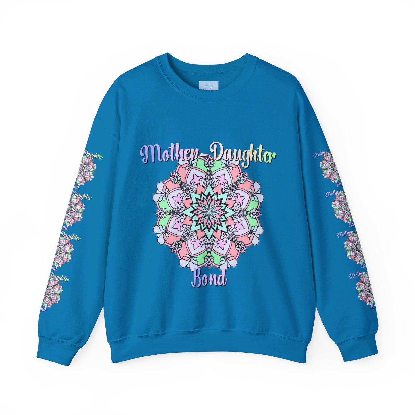 Mother and daughter hugging while wearing matching Mother-Daughter Bond Crewneck Sweatshirts, perfect birthday gift for mom