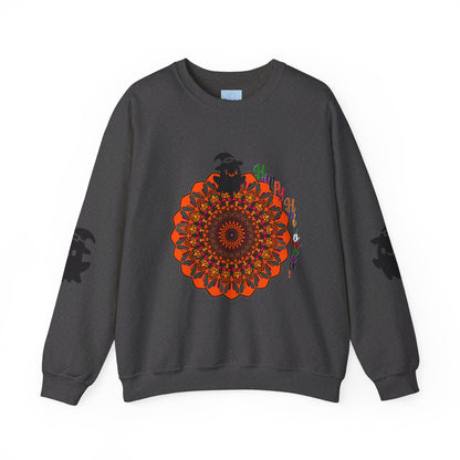 A cozy Unisex Heavy Blend™ Crewneck Sweatshirt featuring adorable ghost designs, perfect for Halloween festivities and spooky season