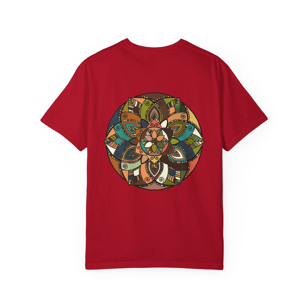 Mandala Earth Flora T-Shirt — Earthy Tones Geometric Art Tee