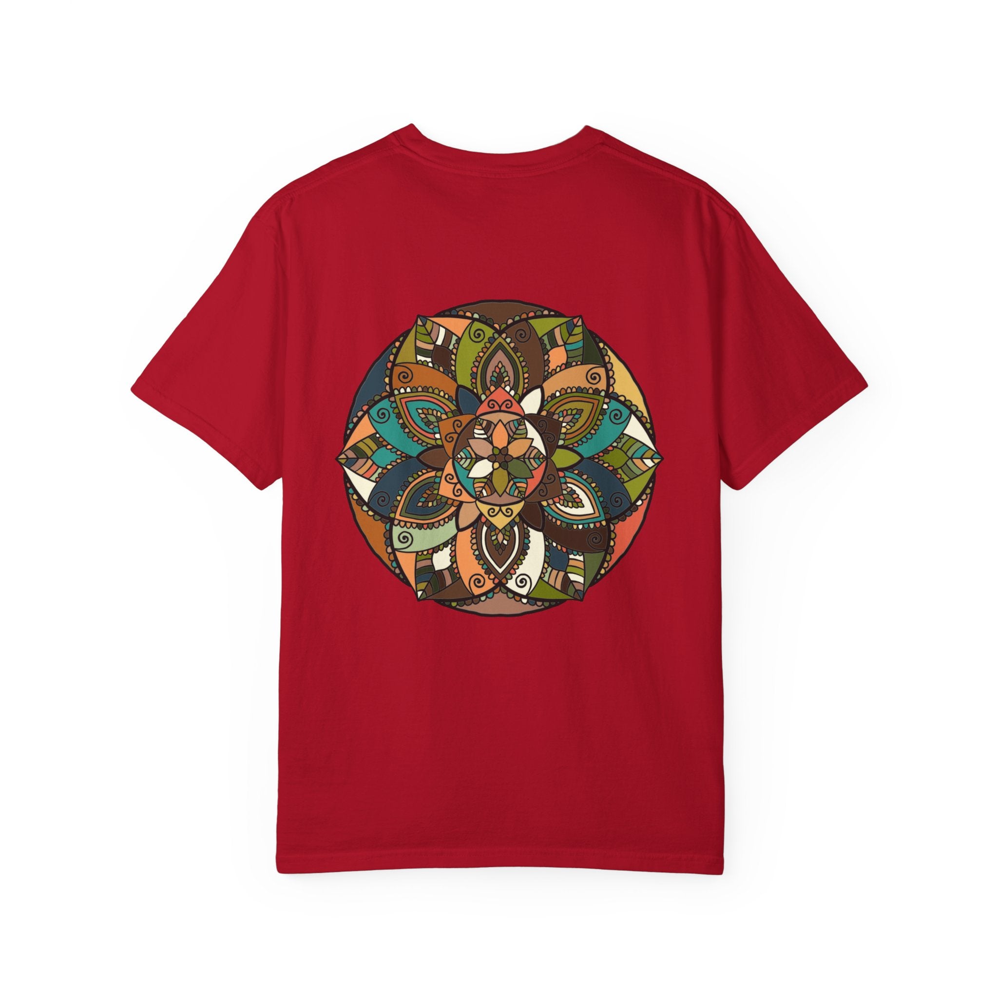 Mandala Earth Flora T-Shirt — Earthy Tones Geometric Art Tee