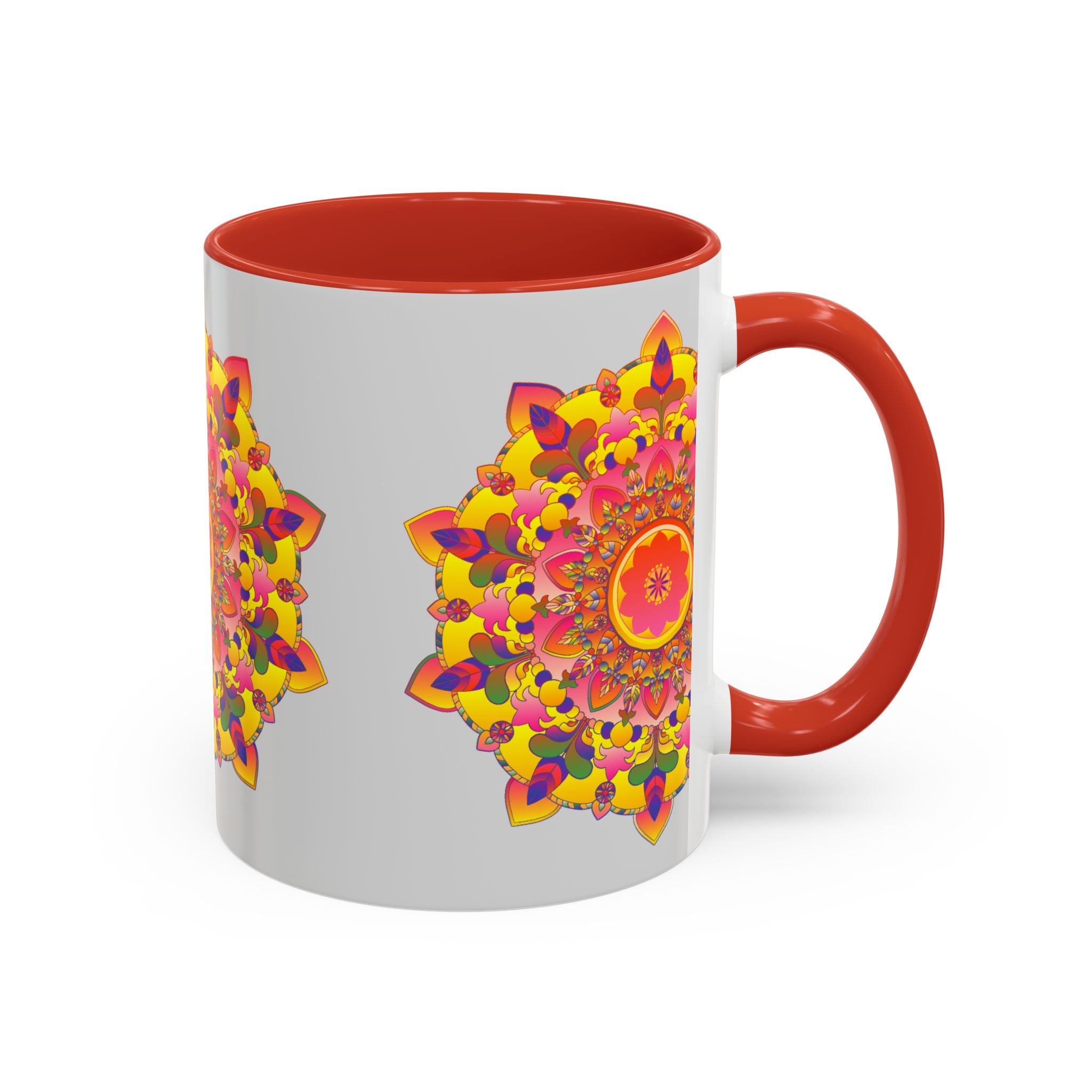 Colorful and intricate mandala art mug, perfect for adding a touch of beauty and creativity to your morning coffee routine