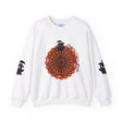 A unisex heavy blend crewneck sweatshirt featuring a Halloween design with cute ghosts