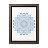 Mandala Handmade Art in Steel Blue, a Vertical Frame Gallery Canvas Wrap