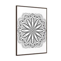 Beautiful handmade black and white mandala art on gallery canvas wraps