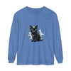 Black Kitten Watercolor long sleeve t-shirt with adorable kitten design