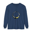 Black Cat Moon Glow Long Sleeve T-Shirt: A black, long-sleeve shirt with a moonlit cat design