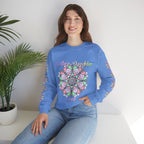 Felpa Girocollo Legame Madre-Figlia — Regalo di Famiglia Mandala Floreale
