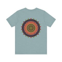 Trendy tee with mandala symbol for fostering peace and harmony