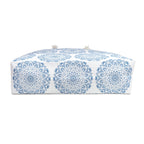 Mandala Design Weekender Bag - Serene Travel Tote in Blue and White