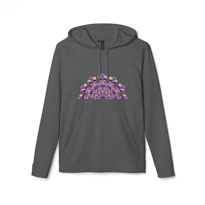 Adidas Mandala Fleece Hoodie featuring intricate mandala design in cozy fleece material