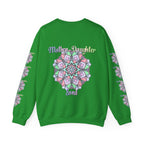 Felpa Girocollo Legame Madre-Figlia — Regalo di Famiglia Mandala Floreale