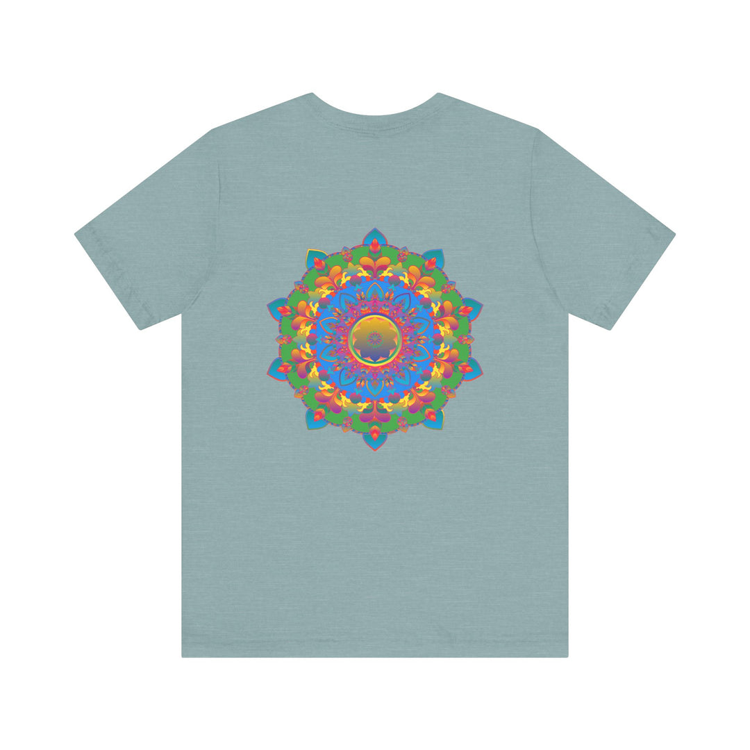 Vibrant Mandala Tee featuring a colorful, intricate design symbolizing spiritual peace and harmony for a stylish and meaningful addition to your wardrobe