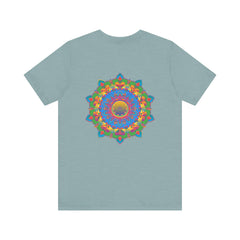 Vibrant Mandala Tee featuring a colorful, intricate design symbolizing spiritual peace and harmony for a stylish and meaningful addition to your wardrobe