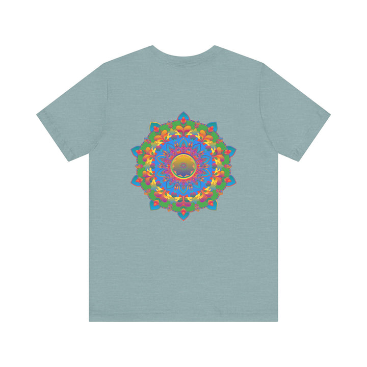 Vibrant Mandala Tee featuring a colorful, intricate design symbolizing spiritual peace and harmony for a stylish and meaningful addition to your wardrobe