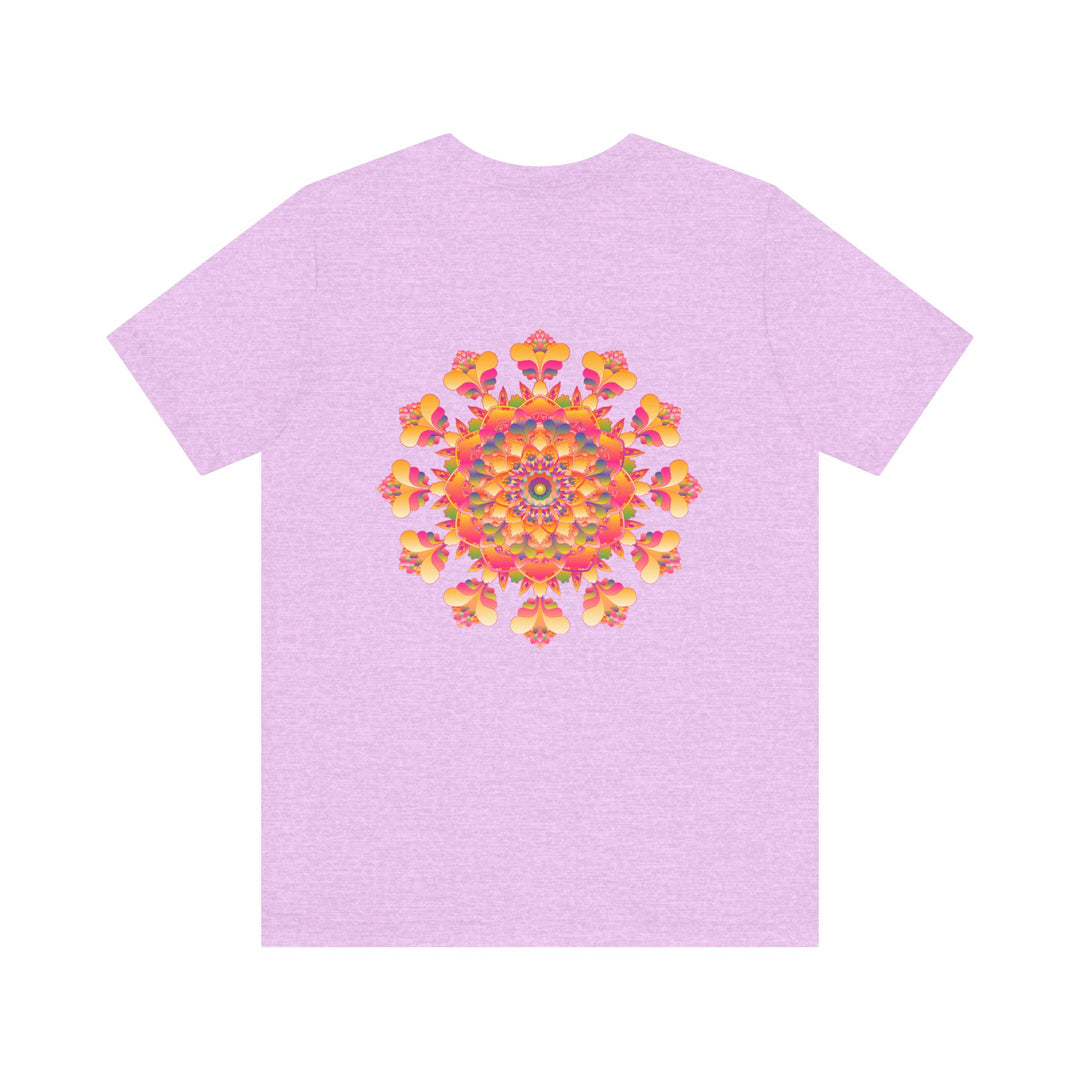 Colorful mandala tee promoting spiritual peace and harmony