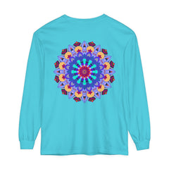 Colorful and intricate mandala design long sleeve t-shirt for vibrant style