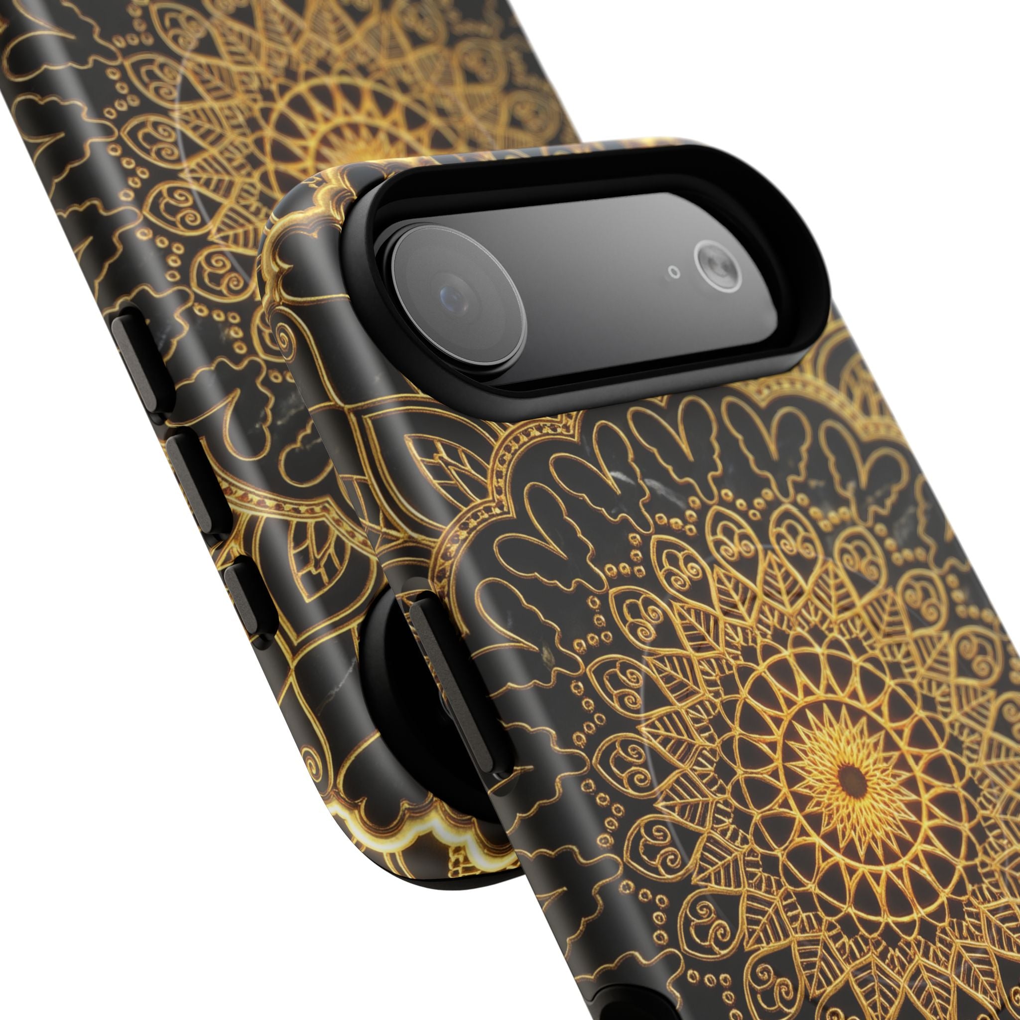 Mandala Gold Phone Case — Tough Magnetic iPhone Cover