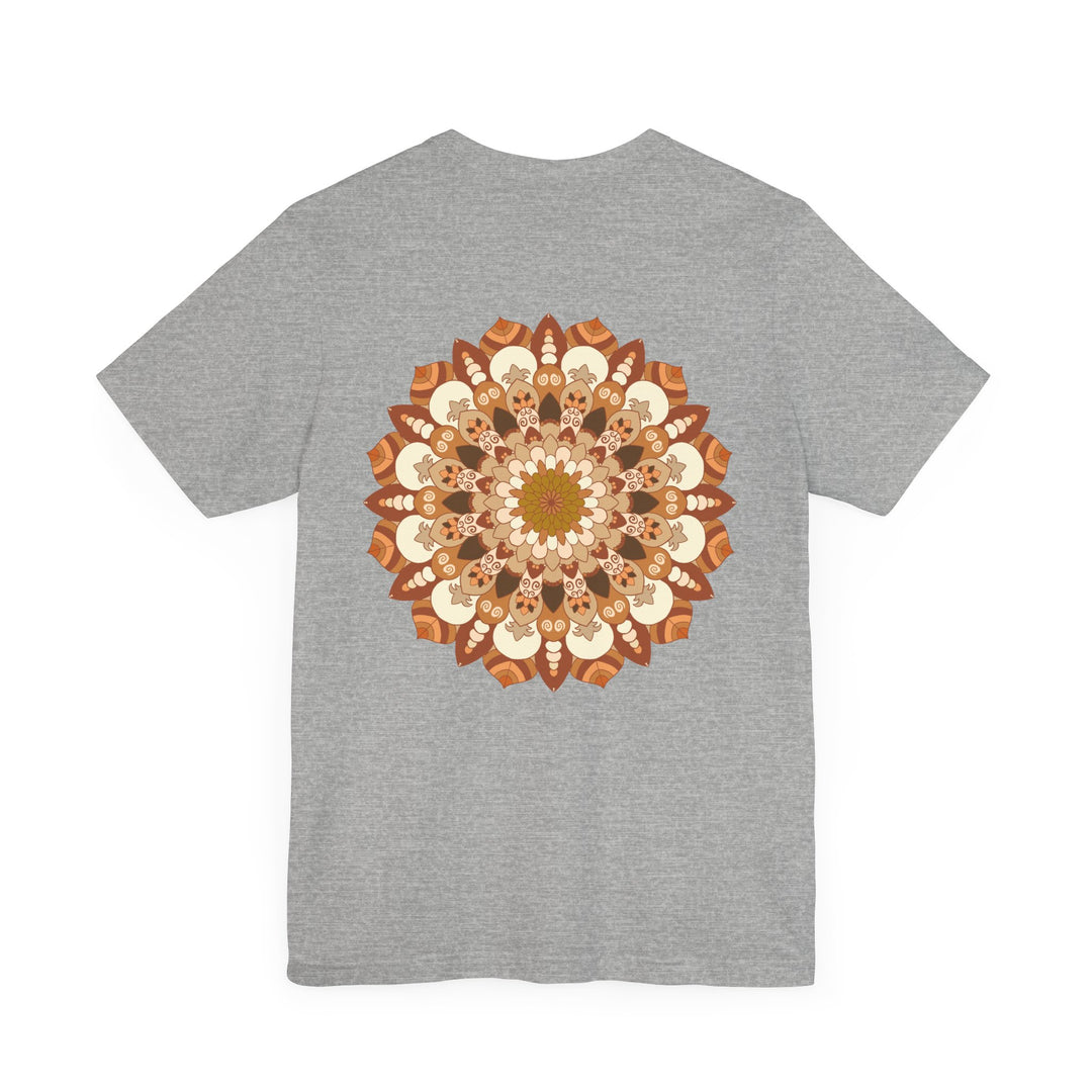 A serene and colorful mandala tee, symbolizing spiritual peace and harmony