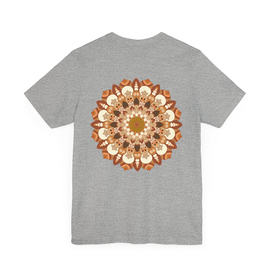 A serene and colorful mandala tee, symbolizing spiritual peace and harmony