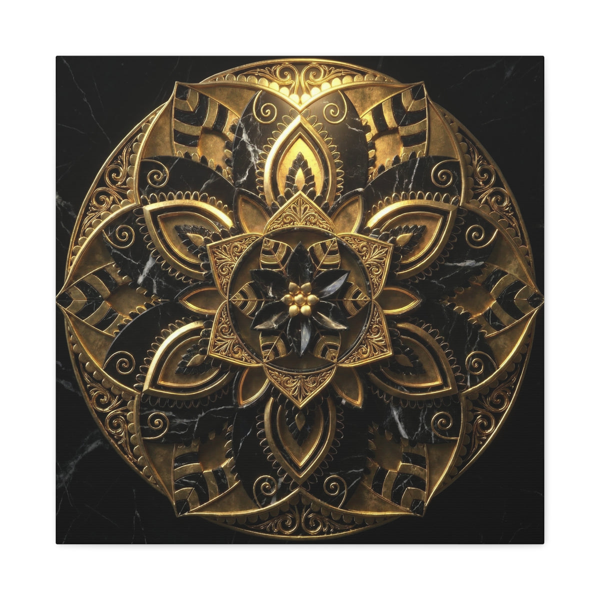 Eternal Balance – Luxury Marble & Gold Canvas