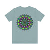 A vibrant, colorful Mandala Peace Tee representing spiritual harmony and inner peace