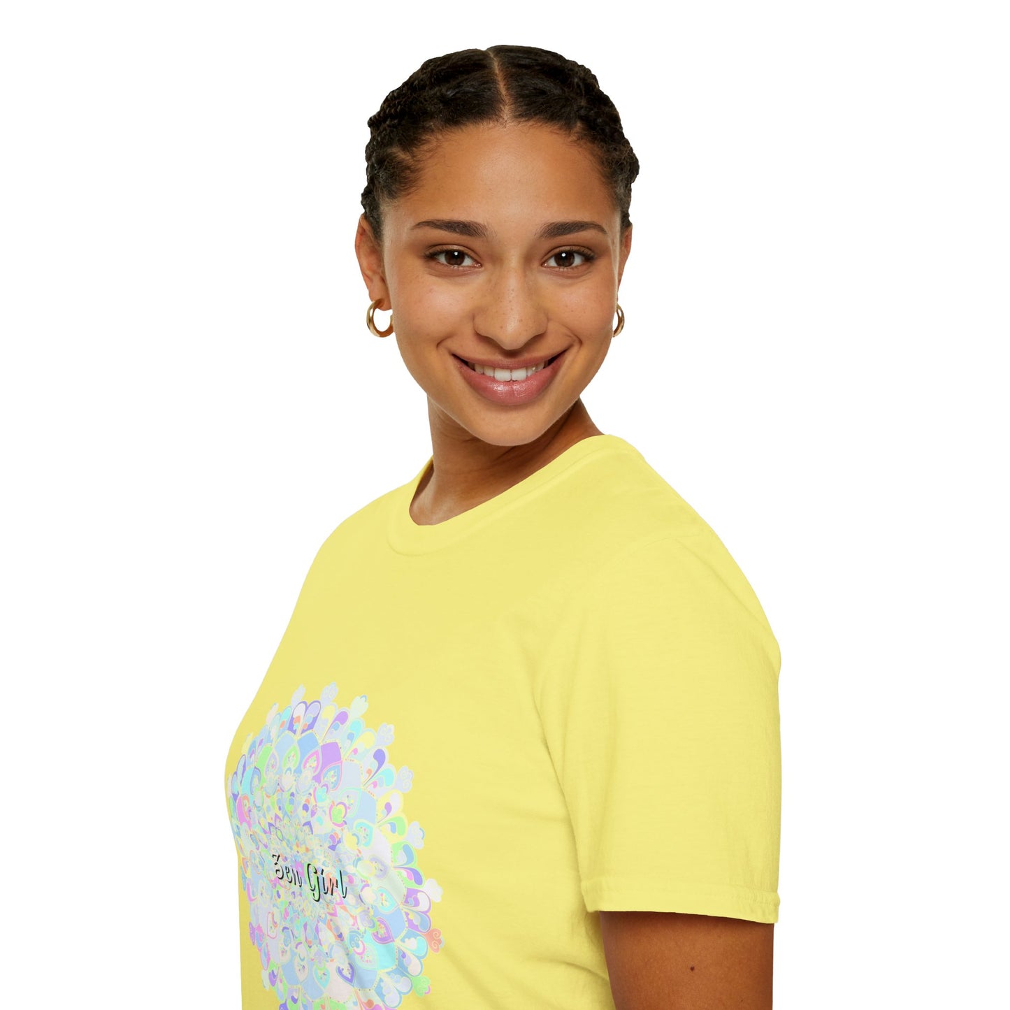 Colorful mandala t-shirt featuring intricate and unique design for a stylish and eye-catching fashion statement