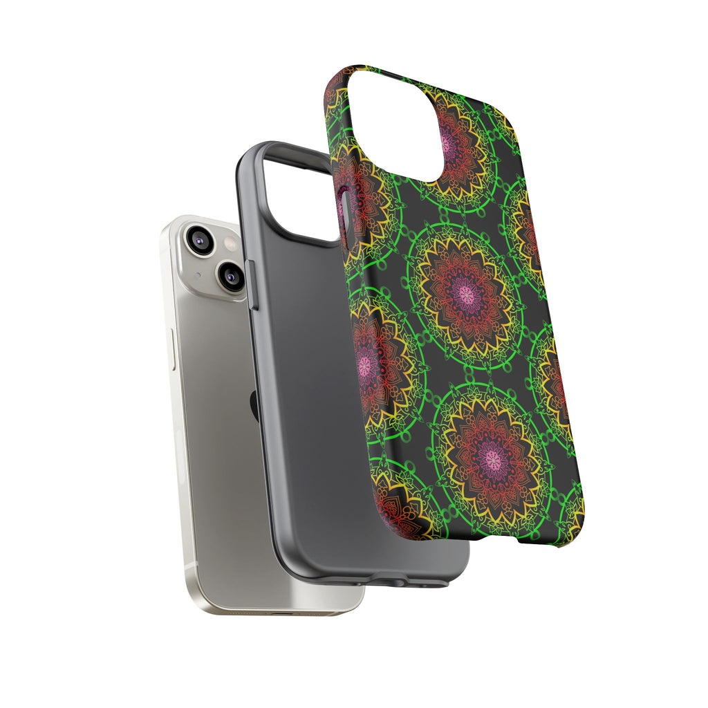 Artistic Mandala Phone Case with Bold Patterns and Modern Flair