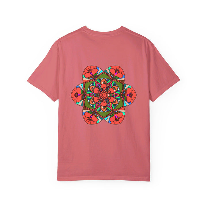 Unisex Mandala T-Shirt featuring Hand-Drawn Mandala Art, made with 100% Ring-Spun Cotton, Garment-Dyed for Extra Comfort