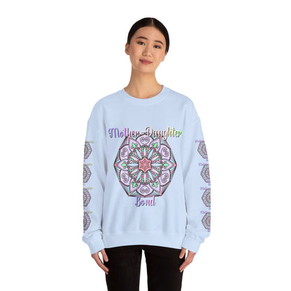 Cozy unisex crewneck sweatshirt featuring 'Mother-Daughter Bond' design, ideal birthday gift for mom